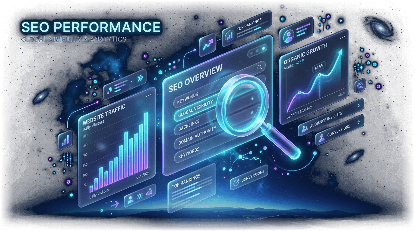 Organic Growth SEO Analytics Illustration