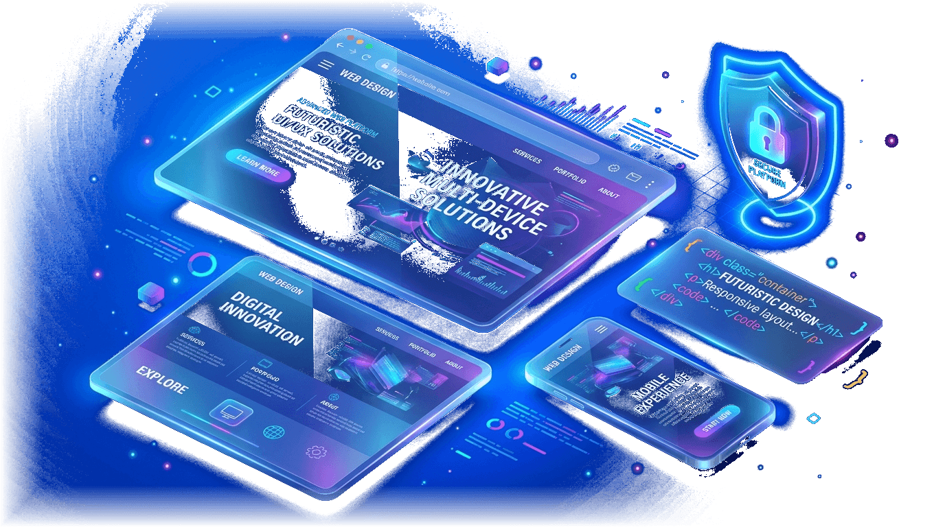Website Development Responsive Multi-Device Illustration